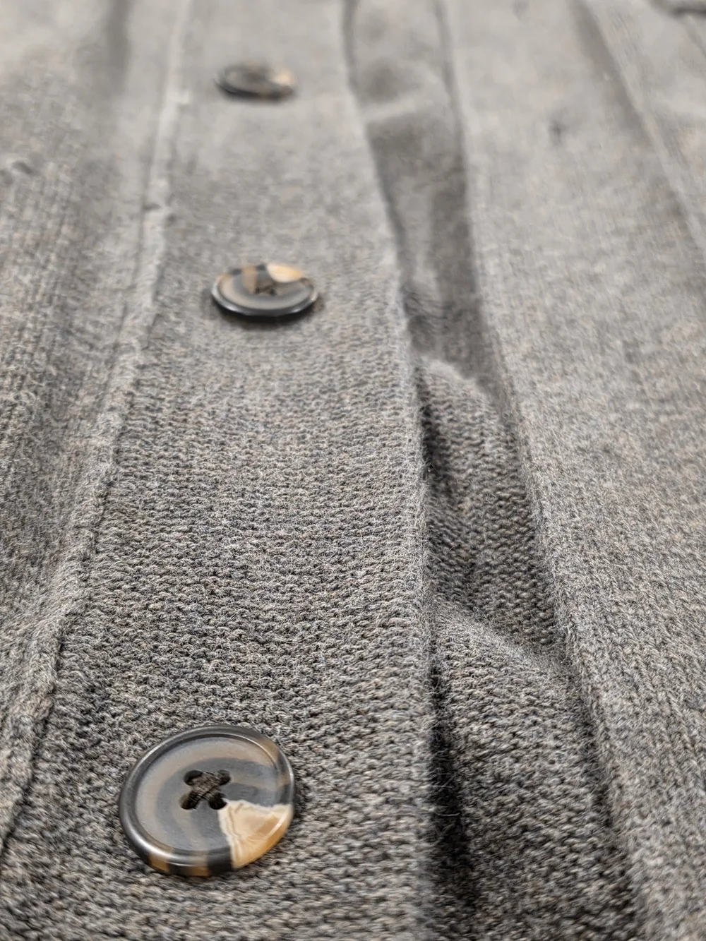 (L) Men's Banana Republic Cardigan Sweater Button-Up Gray 100% Cotton Large